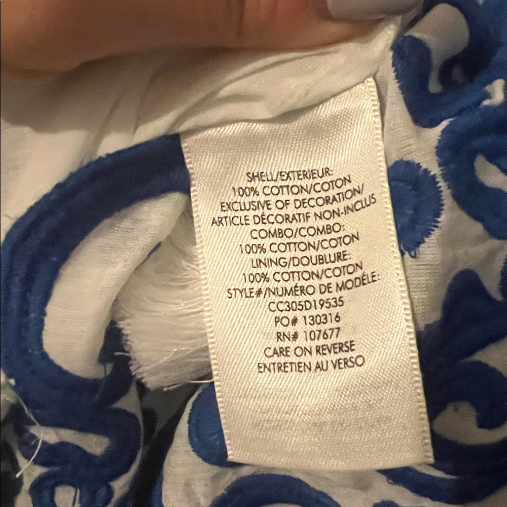 Alice+Olive Embroidered Blue and White Dress - Picture 10 of 16